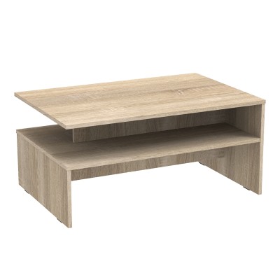 Table basse Kolya Bois  mélaminé couleur sonoma 90x60x42,3 cm