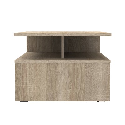 Table basse Kolya Bois  mélaminé couleur sonoma 90x60x42,3 cm