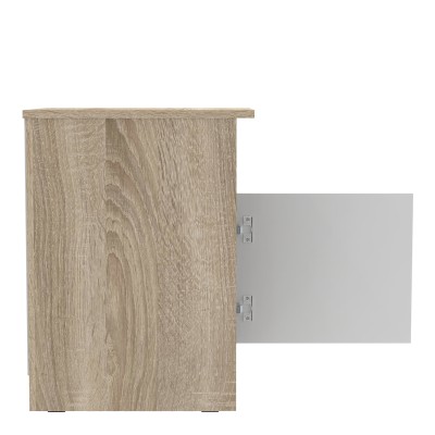 Table de chevet bois marron et blanc 40x45x60cm