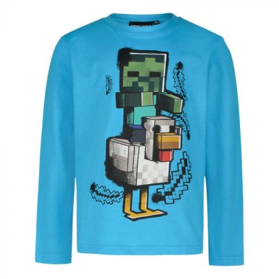 T-shirt à manches longues Minecraft pour enfants, 6-12 ans