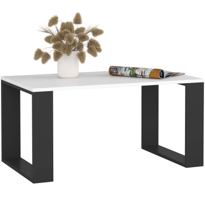 Table basse NORA Noir Blanc 92x53x45 cm
