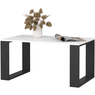 Table basse NORA Noir Blanc 92x53x45 cm