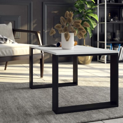 Table basse NORA Noir Blanc 92x53x45 cm