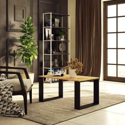 Table basse NORA Bois Noir 92x53x45 cm