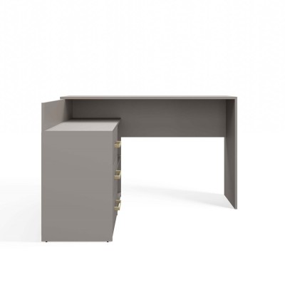 Bureau d'angle NOZE 3 tiroirs Gris 120X50X76 cm