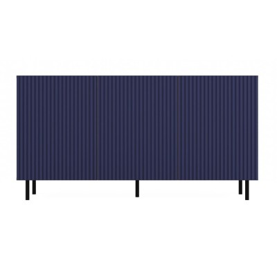 Buffet commode NOA façades rainurées 3 portes 150X40X78 cm 