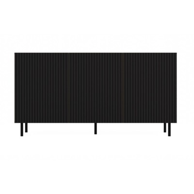 Buffet commode NOA façades rainurées 3 portes 150X40X78 cm 