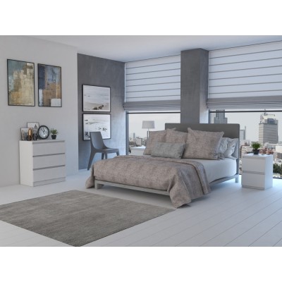 Commode ISIDOR 3 tiroirs 70x40x75 cm Blanc