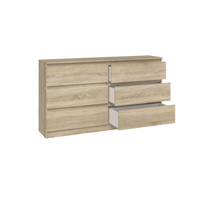 Commode IRINA 6 tiroirs 138 x75 x 40 cm Bois