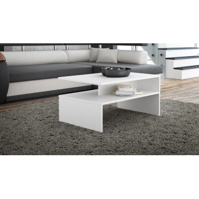 Table basse ANNA Blanche 45x90x60 cm