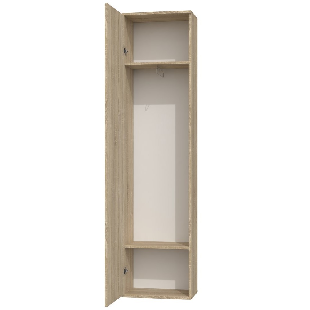 Armoire DIEGO avec miroir 2 étagères 180X35X50 cm Marron Armoire DIEGO avec miroir 2 étagères 180X35X50 cm Marron