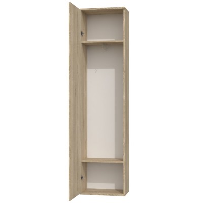 Armoire DIEGO avec miroir 2 étagères 180X35X50 cm Marron