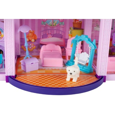 Villa maison de poupée et poney avec chevaux