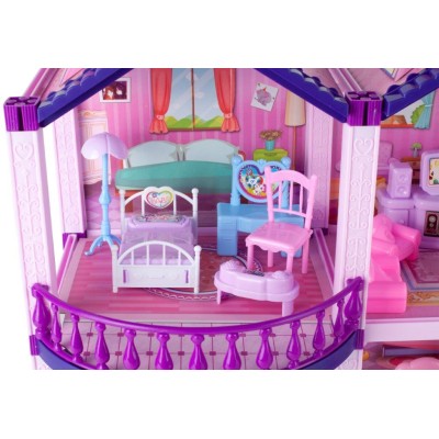 Villa maison de poupée et poney avec chevaux