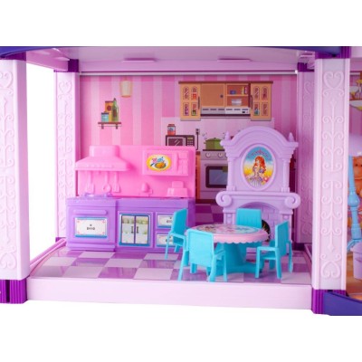 Villa maison de poupée et poney avec chevaux