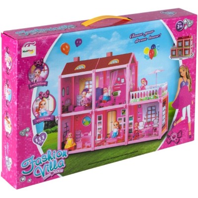 Maison de poupée grande Villa avec poupée à assembler
