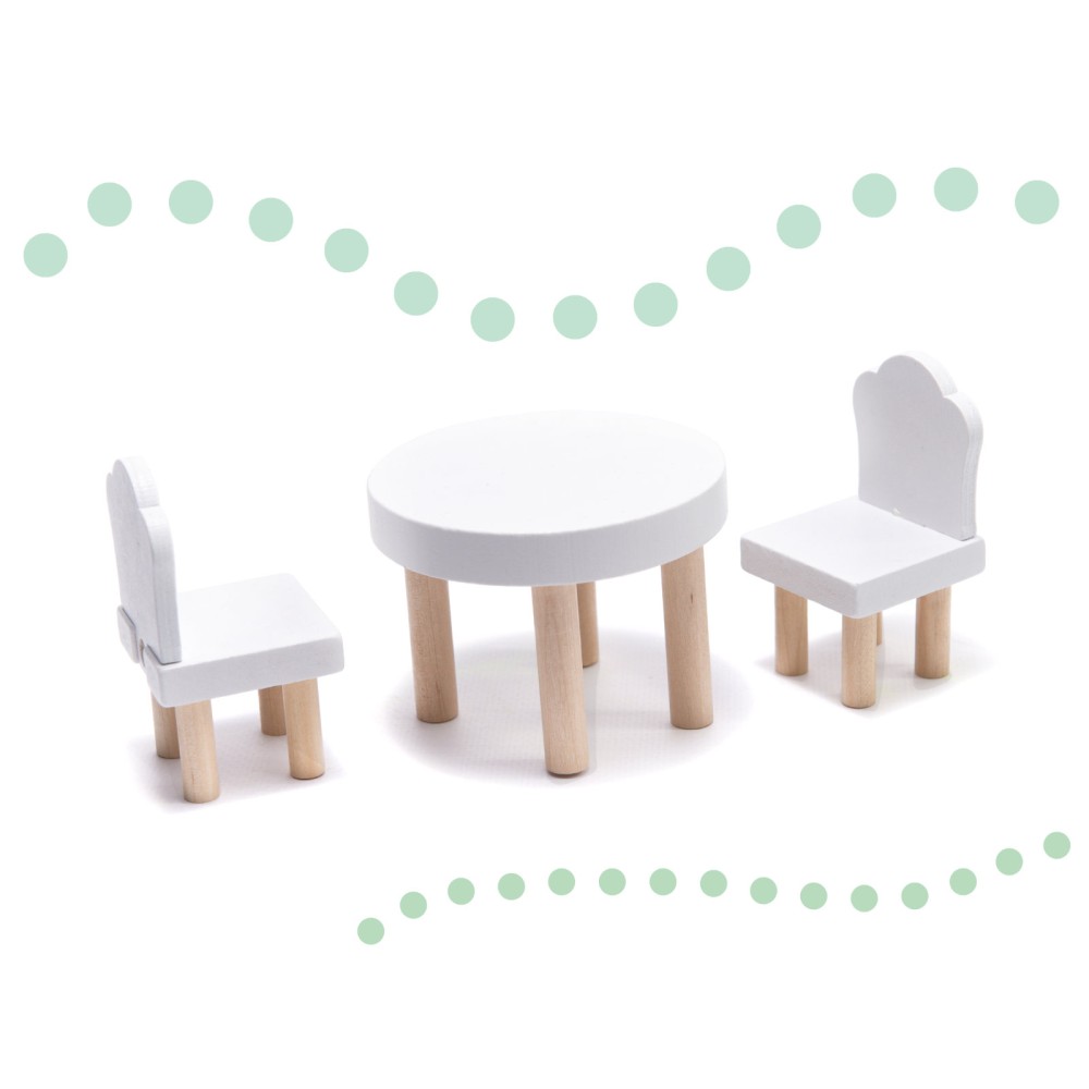 Maison de poupée en bois ULILO FLORO bohème LED 