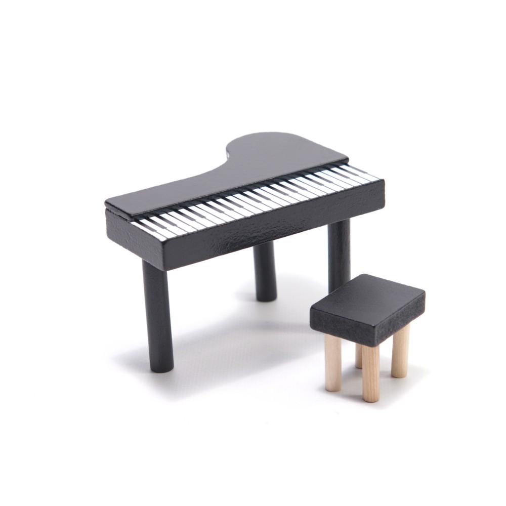 Maison de poupée en bois MDF + meubles 78cm LED noir