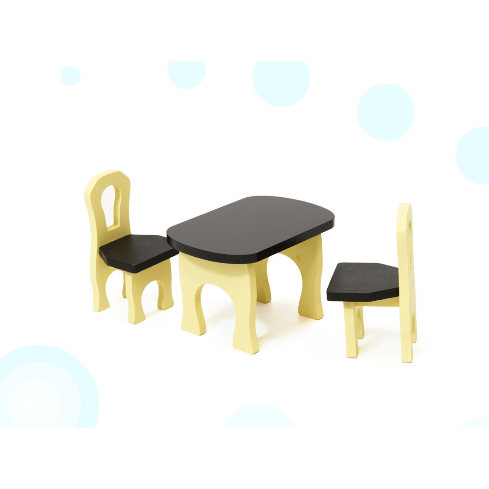 Maison de poupée en bois MDF + meuble 122cm XXL LED