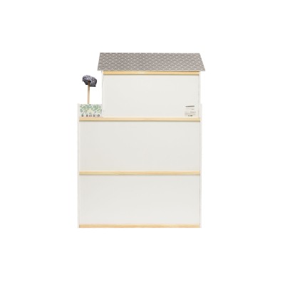 Maison de poupée en bois MDF + meuble 122cm XXL LED