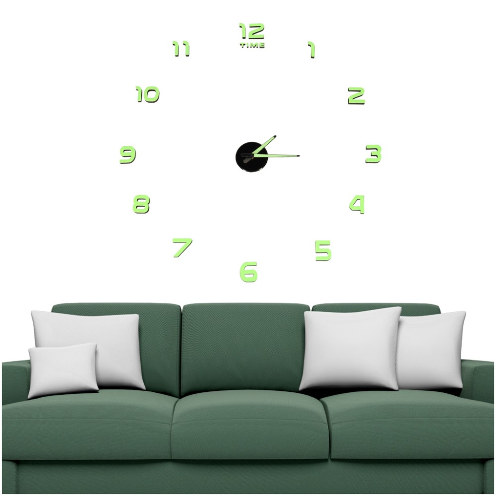 Horloge mural fluorescente 50-60cm 12 chiffres