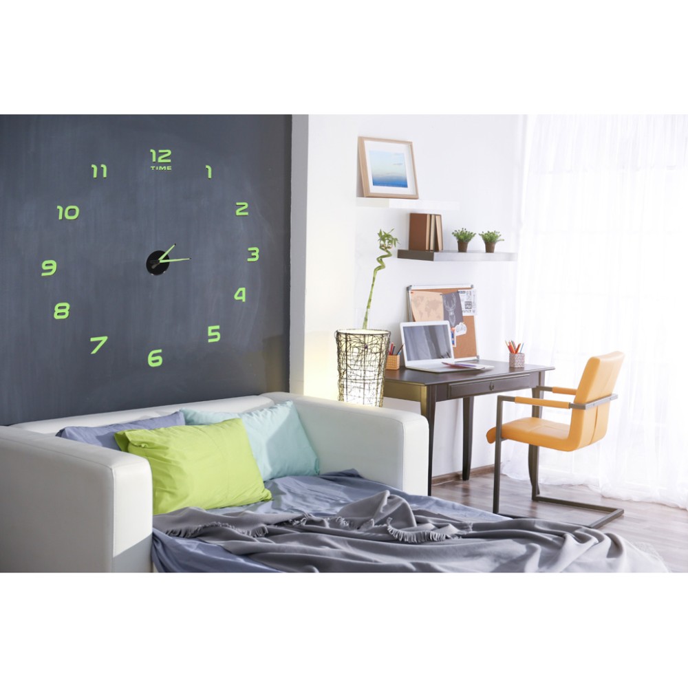 Horloge mural fluorescente 50-60cm 12 chiffres