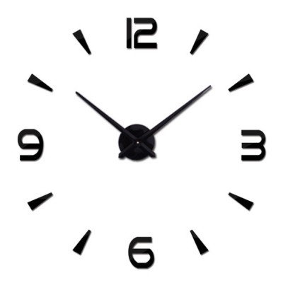 Horloge murale 80-120cm noire 4 chiffres