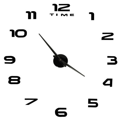 Horloge murale 80-120 cm noire 12 chiffres