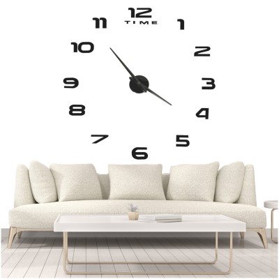 Horloge murale 80-120 cm noire 12 chiffres