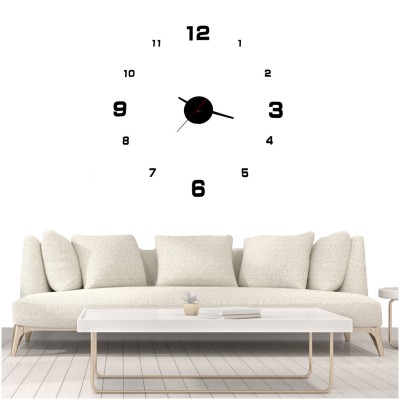 Horloge murale noire 4 grands chiffres