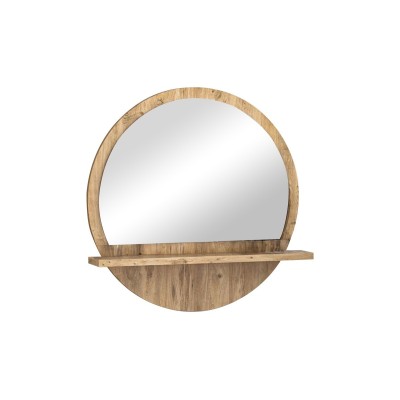 Miroir en Bois Breda avec étagére 49x6x49 cm