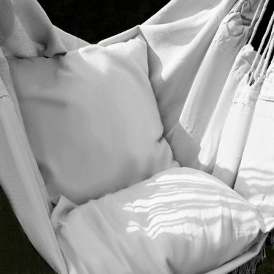 Hamac - Chaise brésilienne grise + 2 OREILLERS