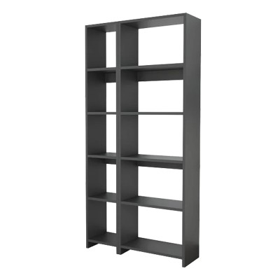Bibliothèque Alkathi bois anthracite 77x22x160cm