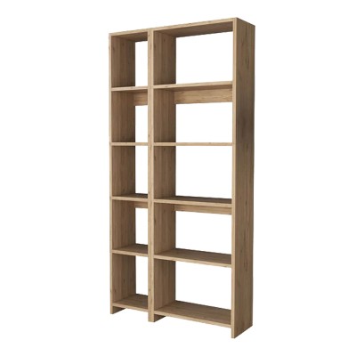 Bibliothèque Alkathi bois chêne 77x22x160cm

