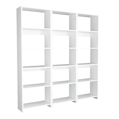 Bibliothèque Rabuku blanche 146x22x123cm
