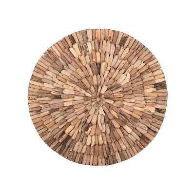 Décoration murale bois flotté naturel D60x6 cm