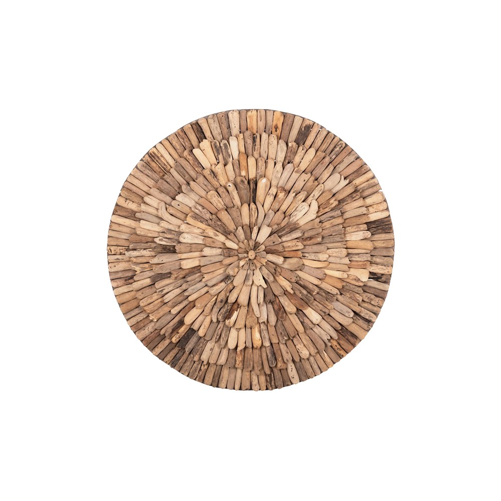 Décoration murale bois flotté naturel D60x6 cm