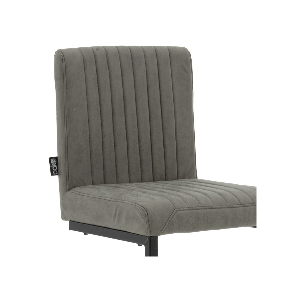 Tabouret de bar en tissu gris
